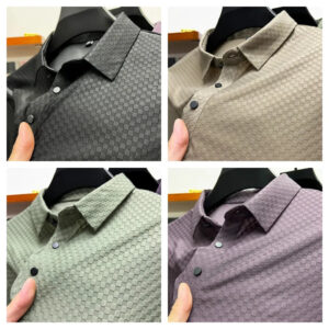 Men's Luxury and Fashionable Waffle Short Sleeve Polo TShirt (Pack of 4)