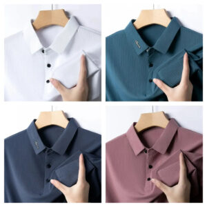 Summer Top New Loose Striped Polo Shirt TShirt (Pack of 4)